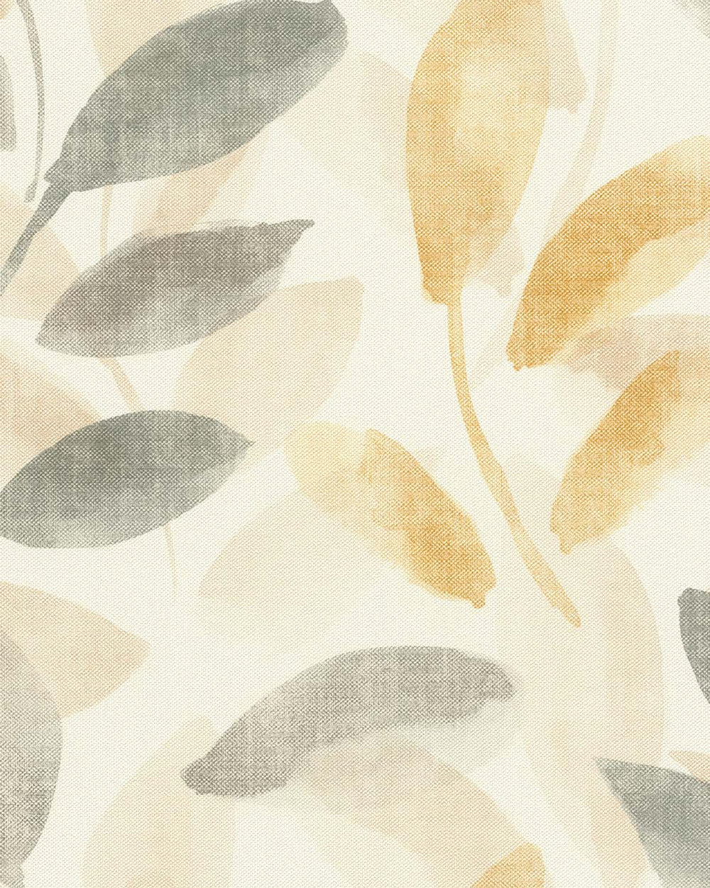 Beige - Multi Watercolor Leaf Print Wallpaper R10609