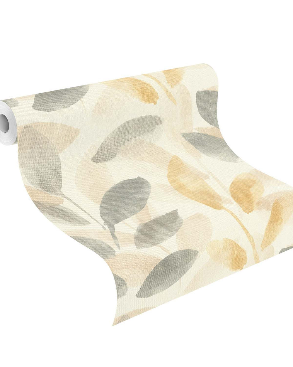Beige - Multi Watercolor Leaf Print Wallpaper R10609