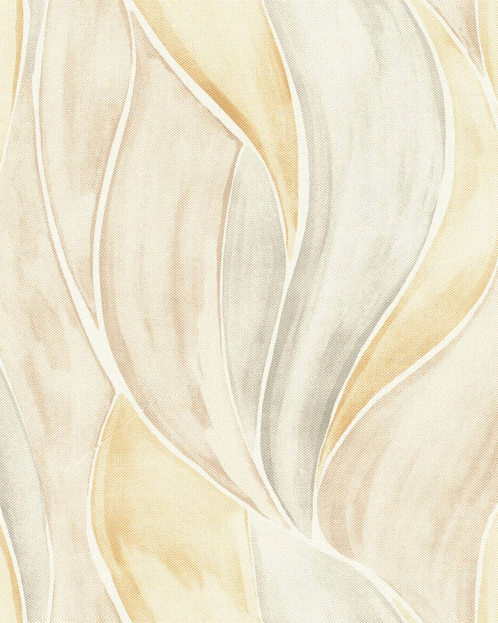 Yellow - Multi Soft Leaf Weave Wallpaper R10612