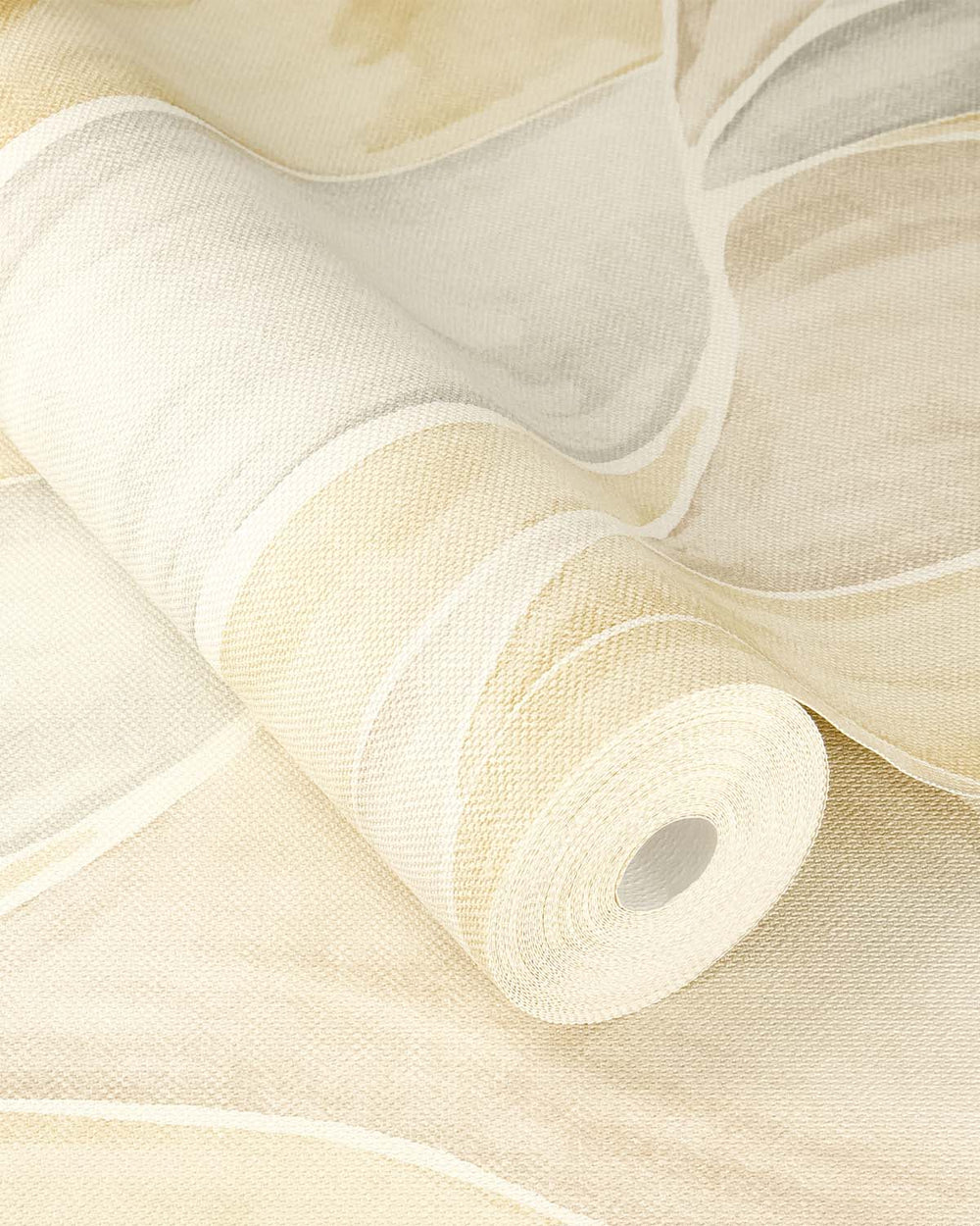 Yellow - Multi Soft Leaf Weave Wallpaper R10612
