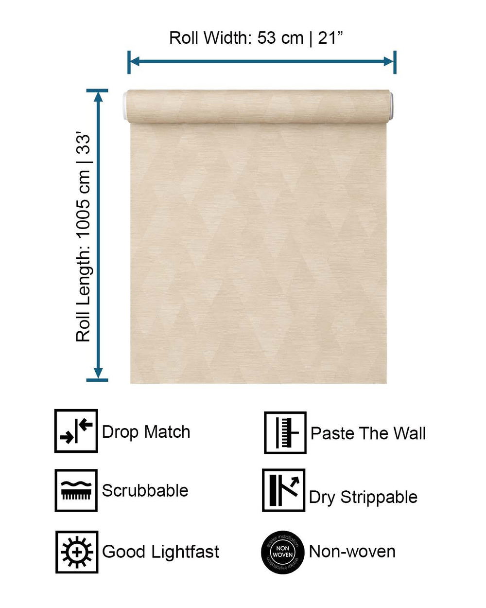 Beige - Taupe Geometric Weave Wallpaper R10616