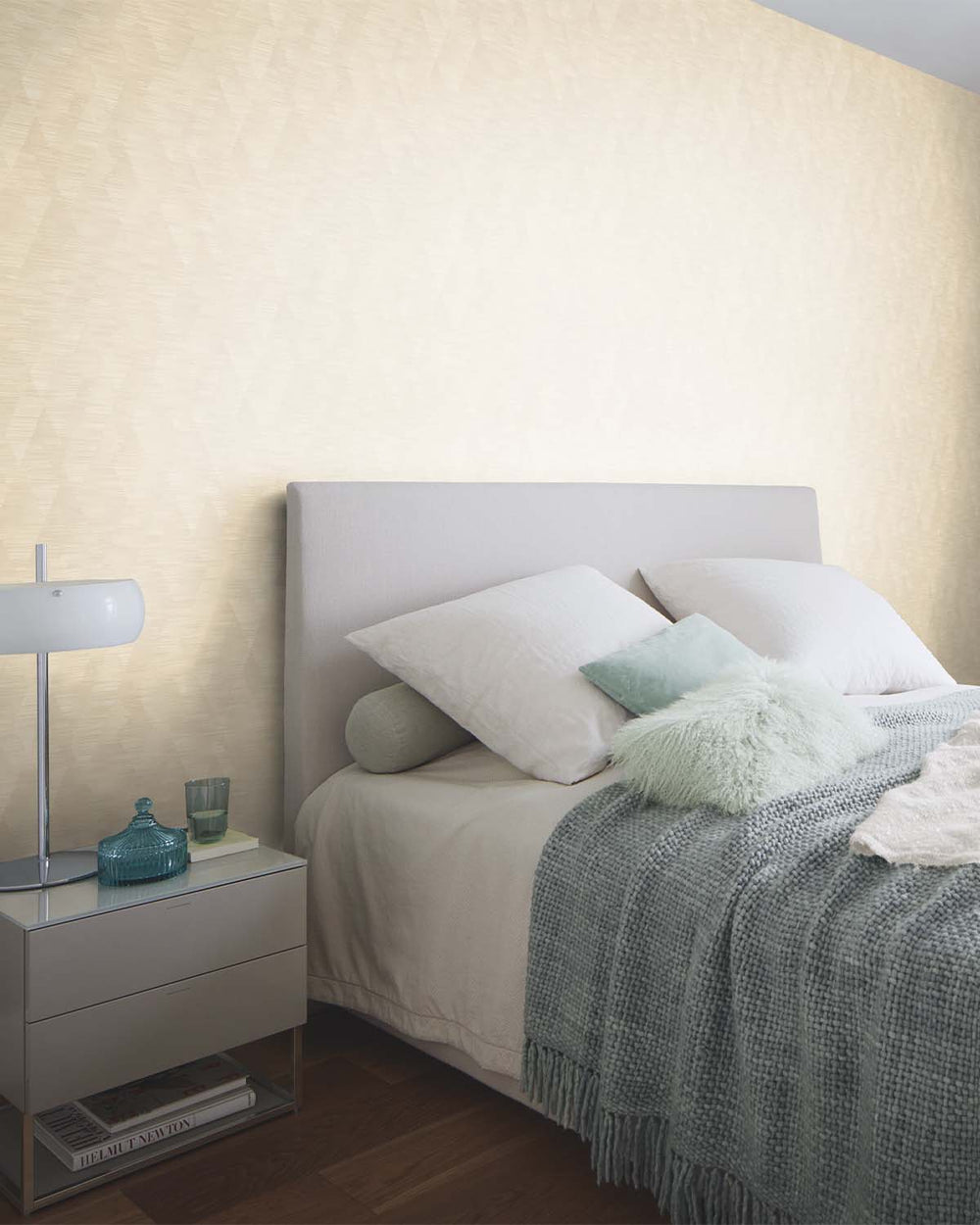 Beige - Taupe Geometric Weave Wallpaper R10616