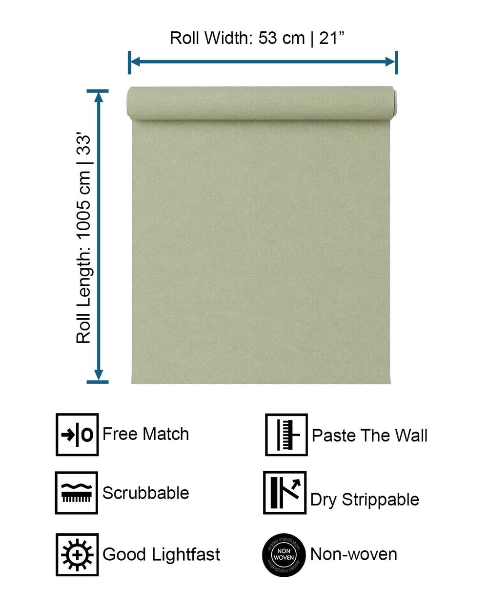 Sage Faux Textile Wallpaper R10621