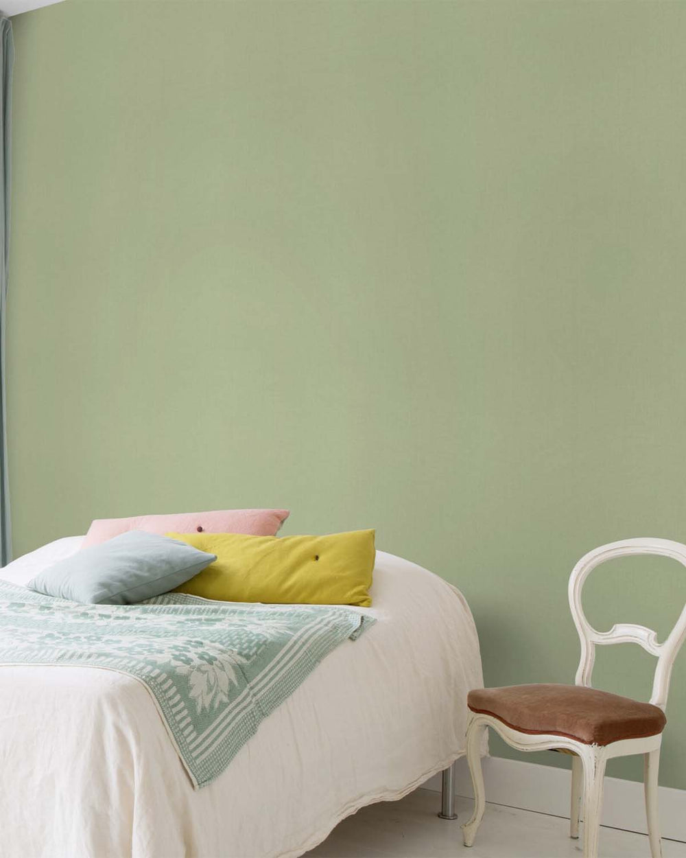 Sage Faux Textile Wallpaper R10621