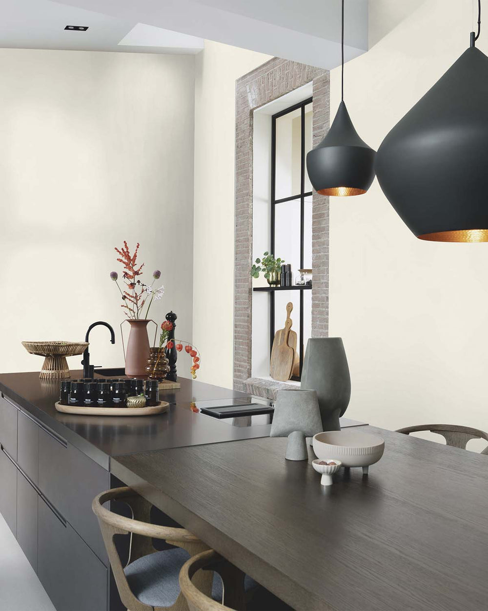 Offwhite Faux Textile Wallpaper R10622