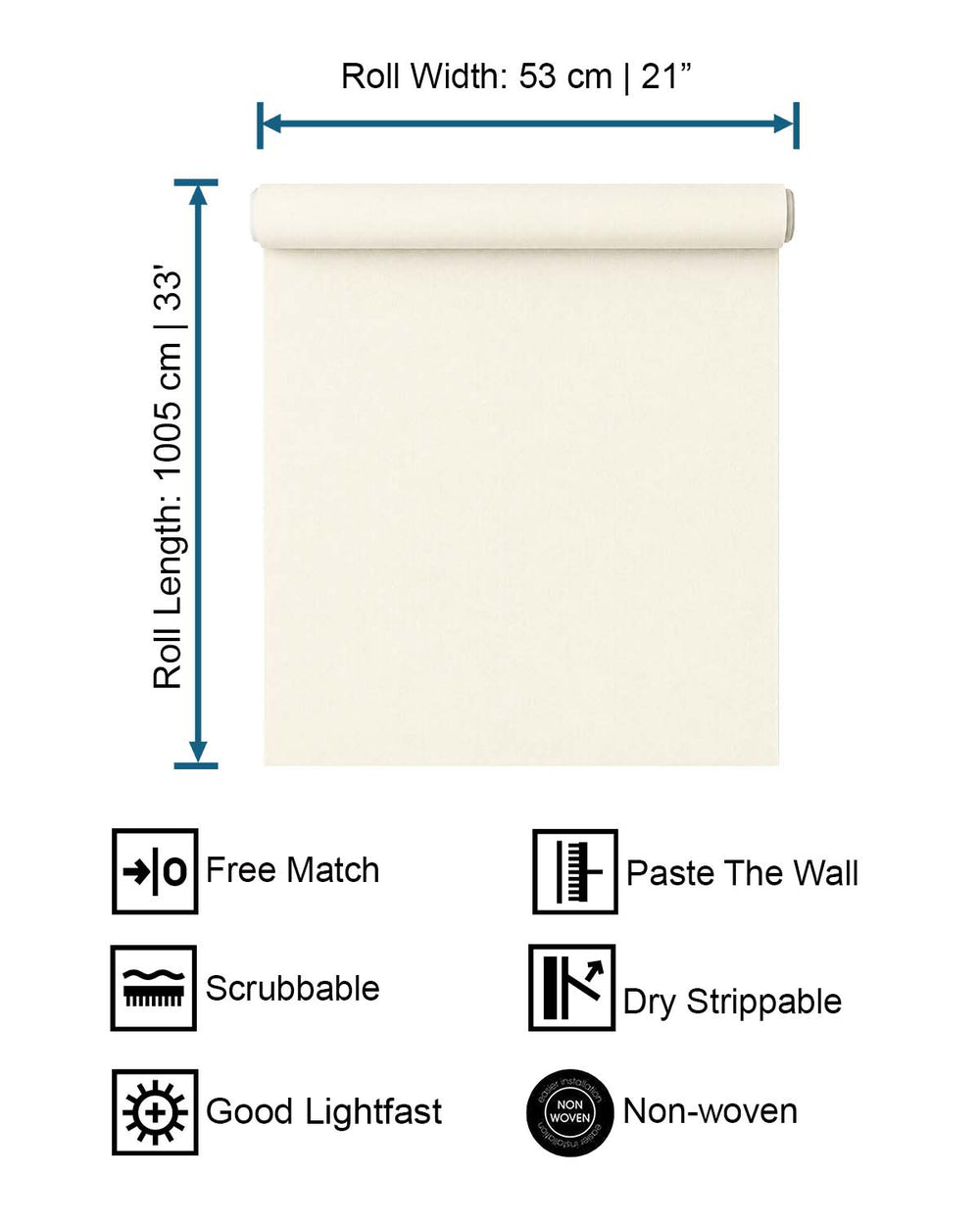 Light Cream Faux Textile Wallpaper R10623