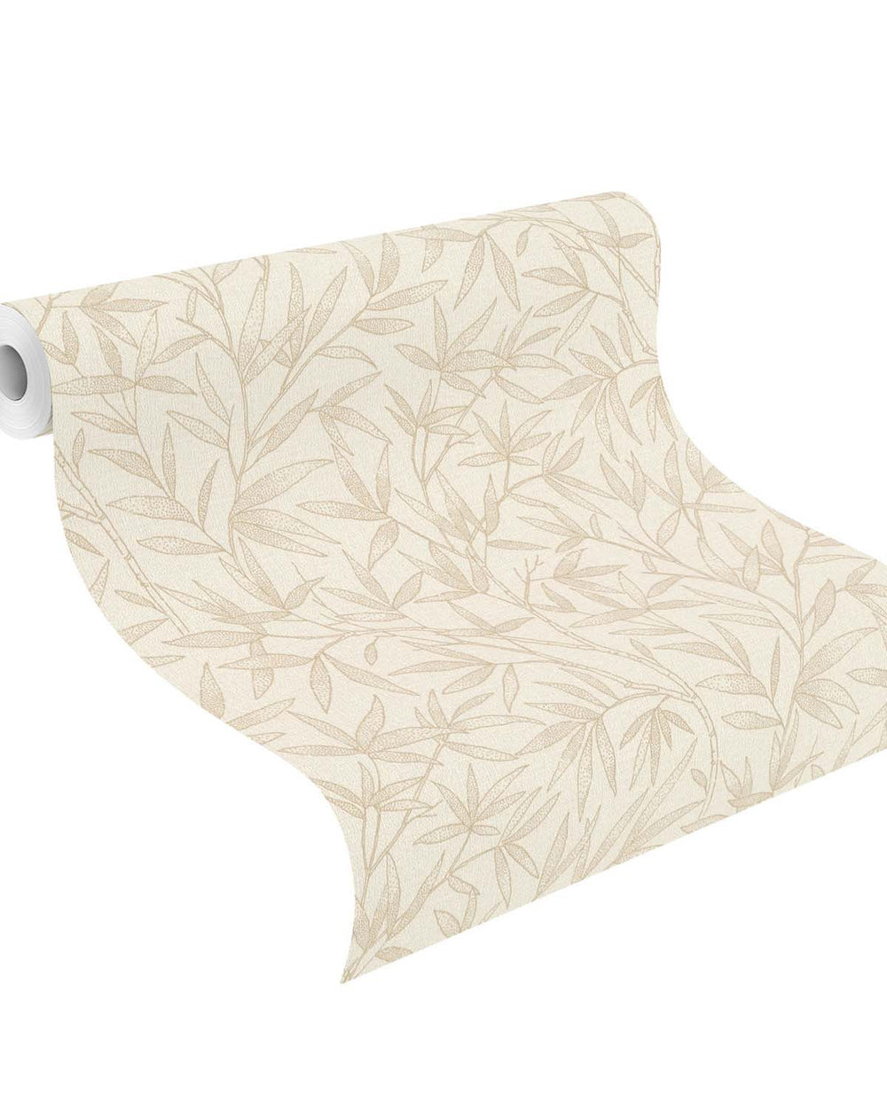 Beige - Grey Allover Bamboo Leaves Wallpaper R10625