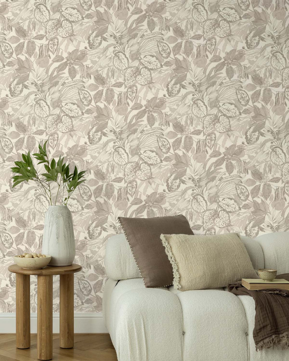 Stonegate Hand-Drawn Leaf Wallpaper R10631