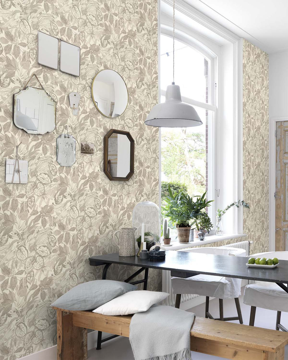 Stonegate Hand-Drawn Leaf Wallpaper R10631