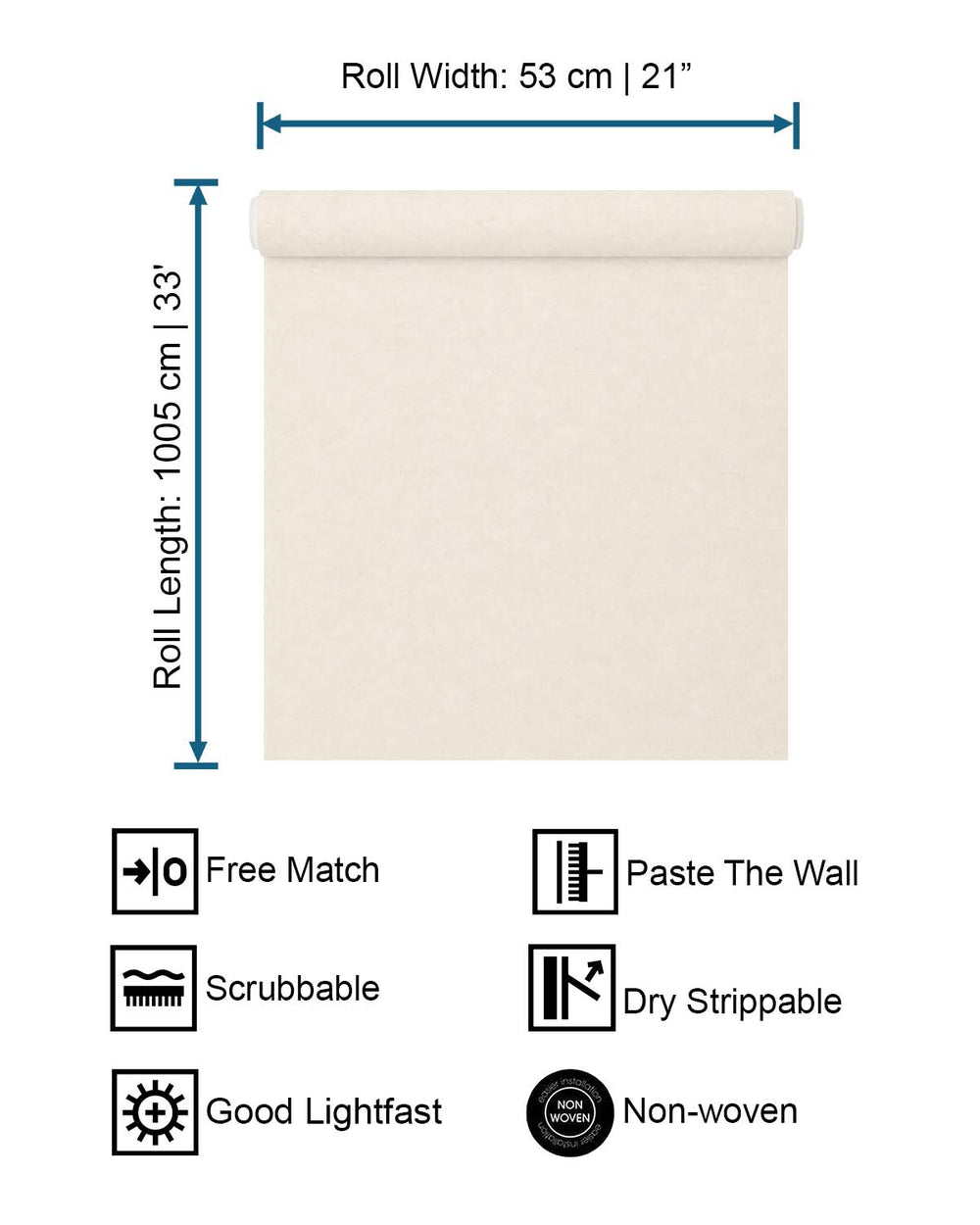 Offwhite Faux Linen Print Wallpaper R10633