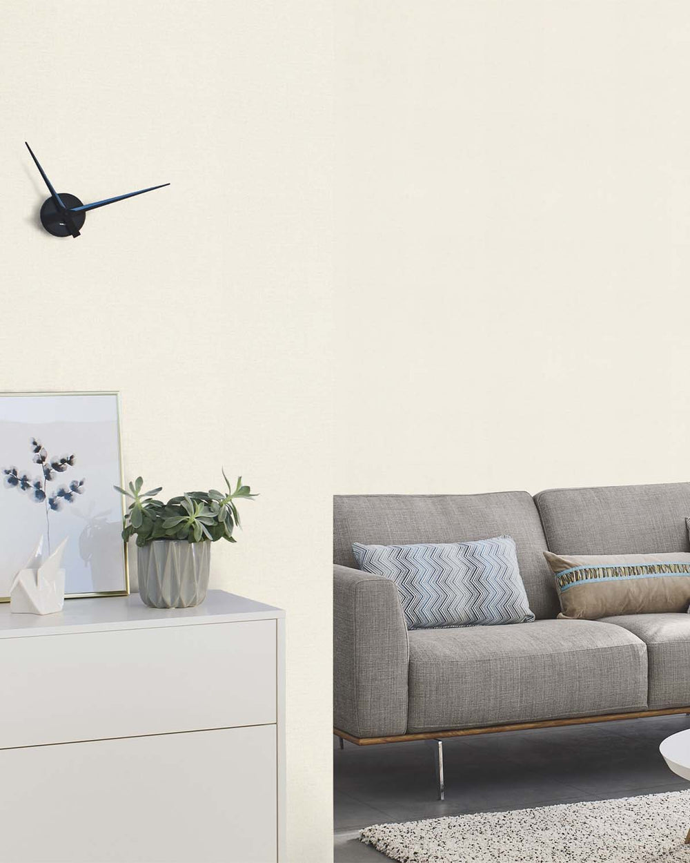 Offwhite Faux Linen Print Wallpaper R10633
