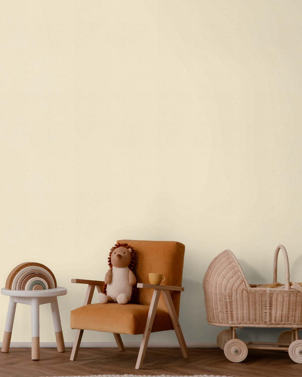 Heavy Cream Faux Linen Print Wallpaper R10634