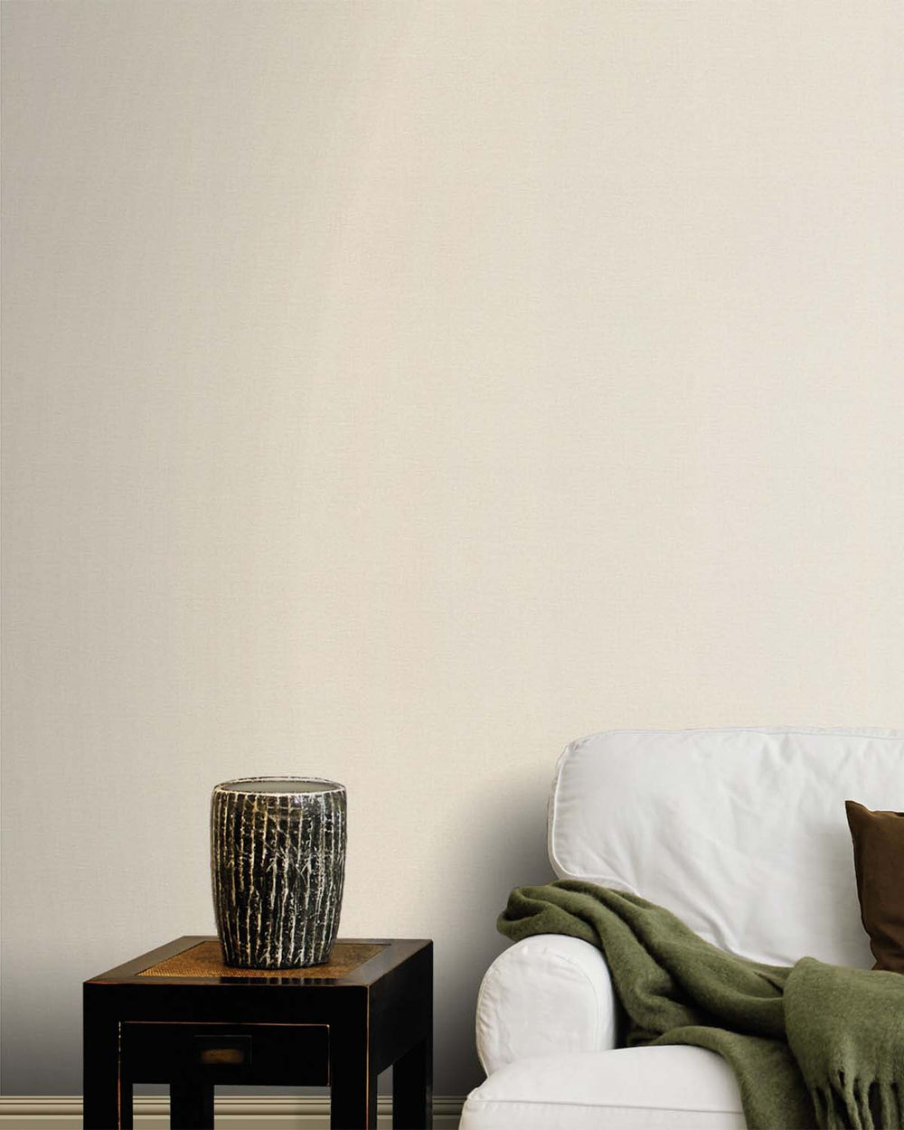Light Gray Faux Linen Print Wallpaper R10635