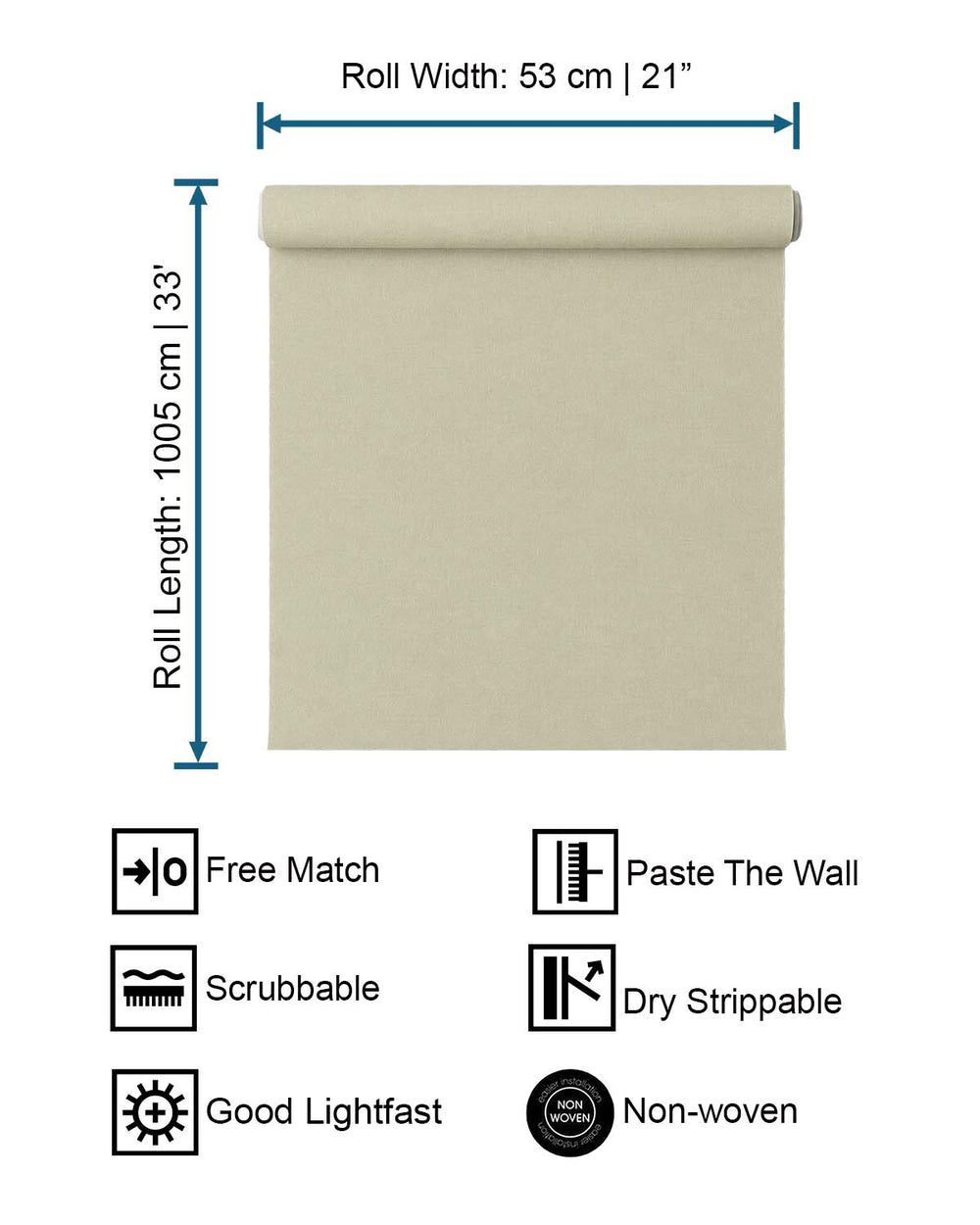Cargo Green Faux Linen Print Wallpaper R10639
