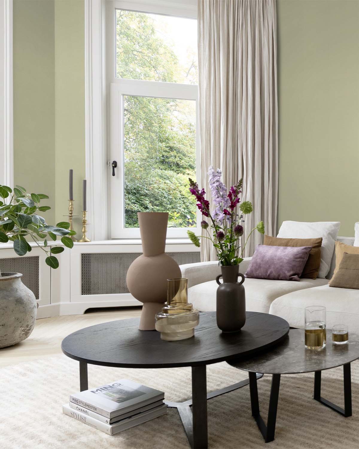 Cargo Green Faux Linen Print Wallpaper R10639