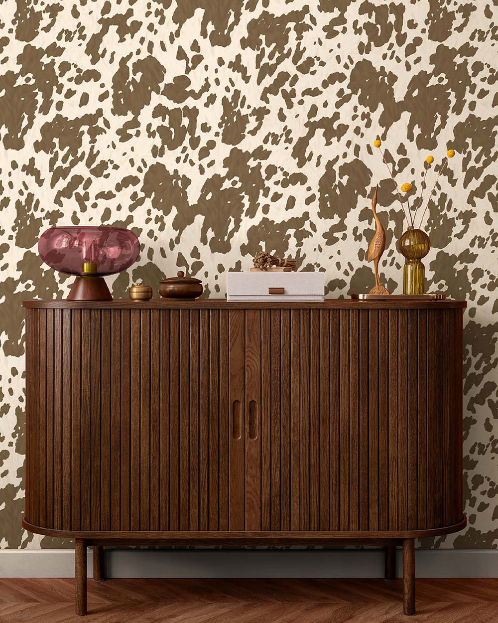 Cocoa Bovine Fur Wallpaper R10669