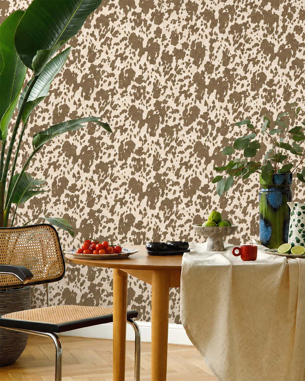 Cocoa Bovine Fur Wallpaper R10669