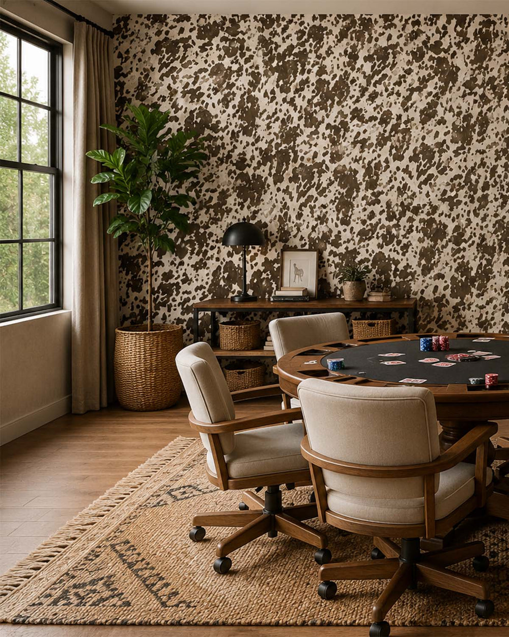 Cocoa Bovine Fur Wallpaper R10669