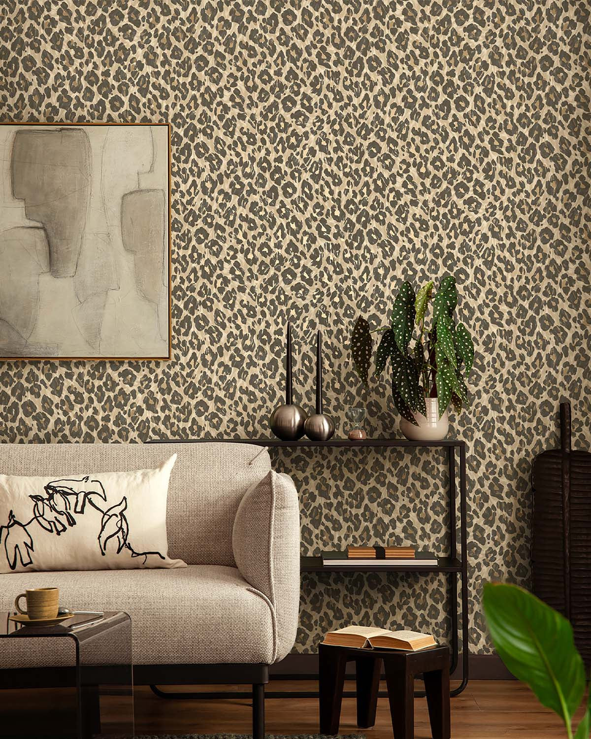 Natural Classic Leopard Print Wallpaper R10670