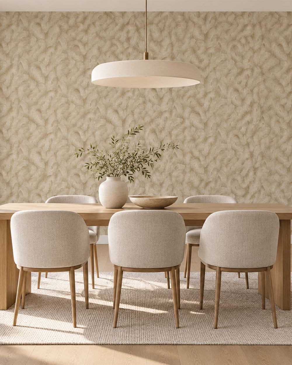 Cream Swirling Ocean Currents Wallpaper R10684