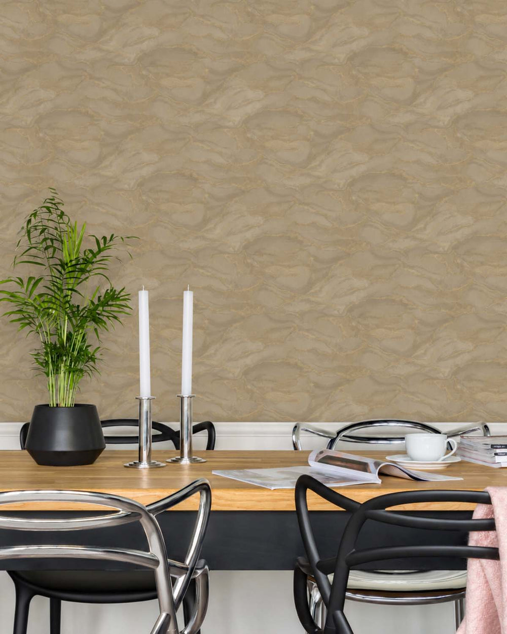 Cream Flowing Abstract River Wallpaper R10686
