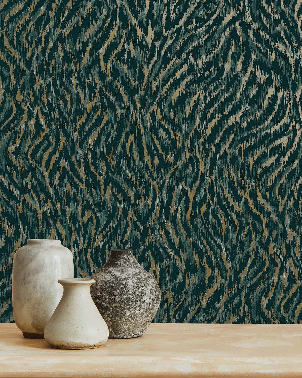 Teal Opulent Zephyr Wallpaper R10688