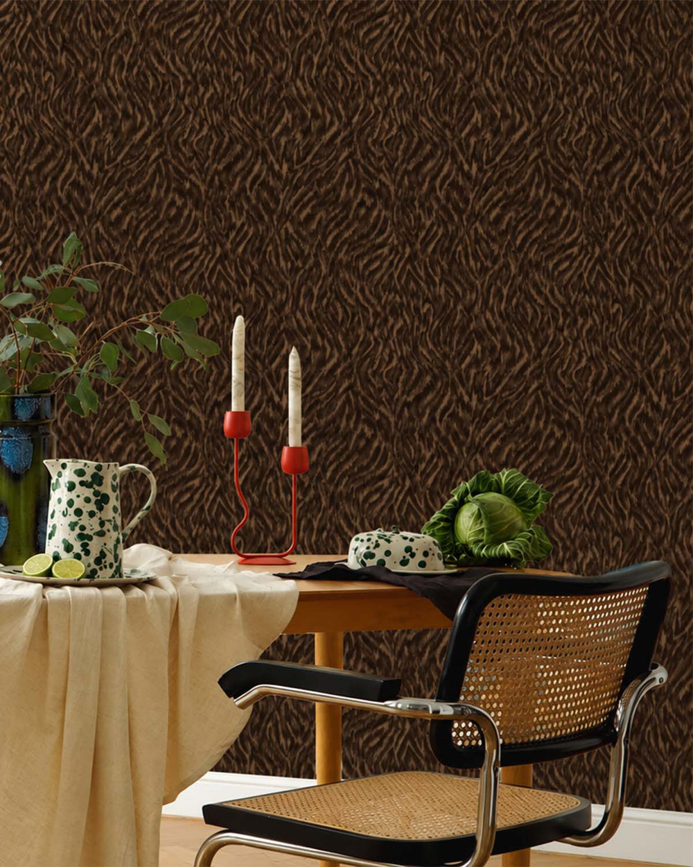 Mocha Opulent Zephyr Wallpaper R10690