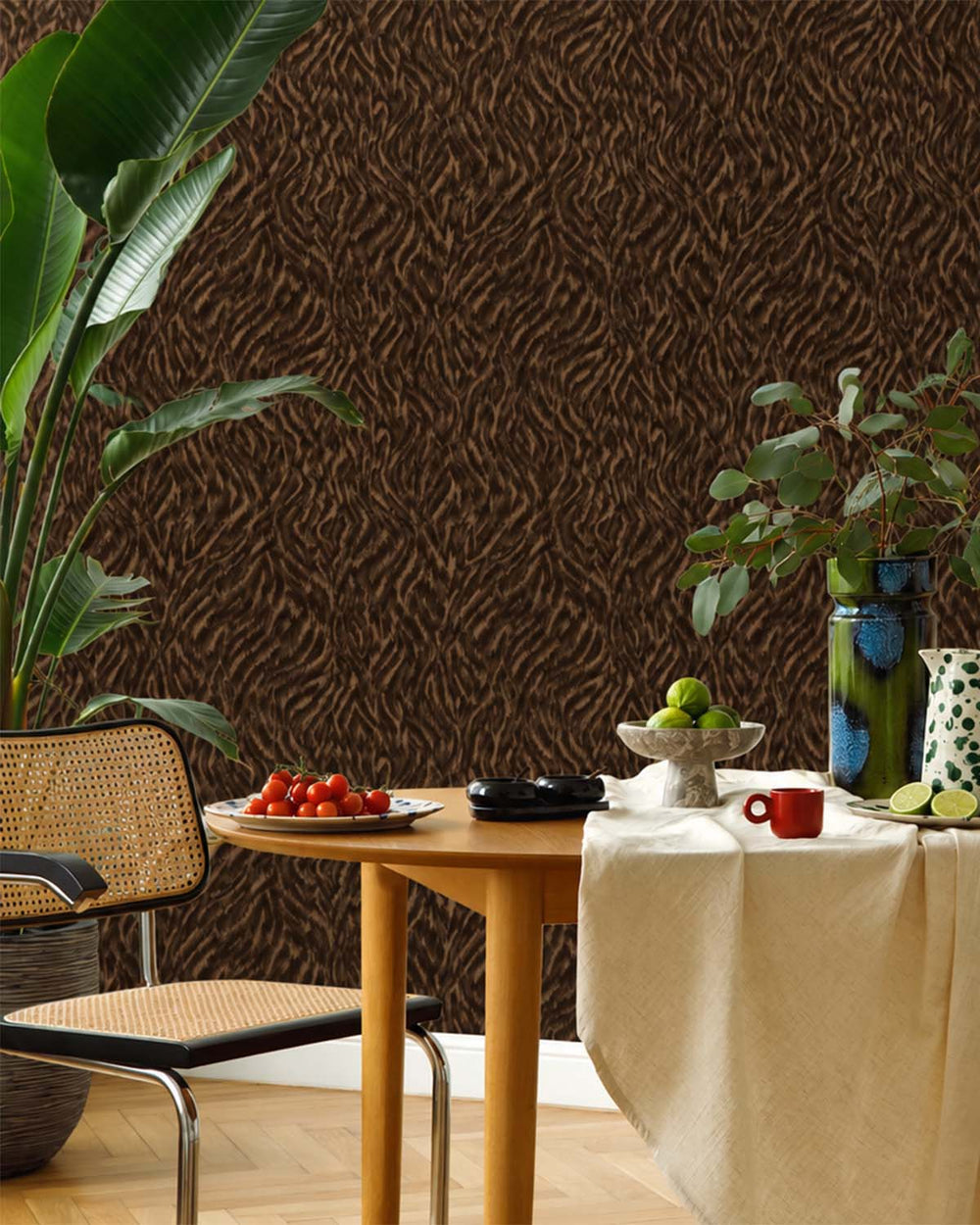 Mocha Opulent Zephyr Wallpaper R10690