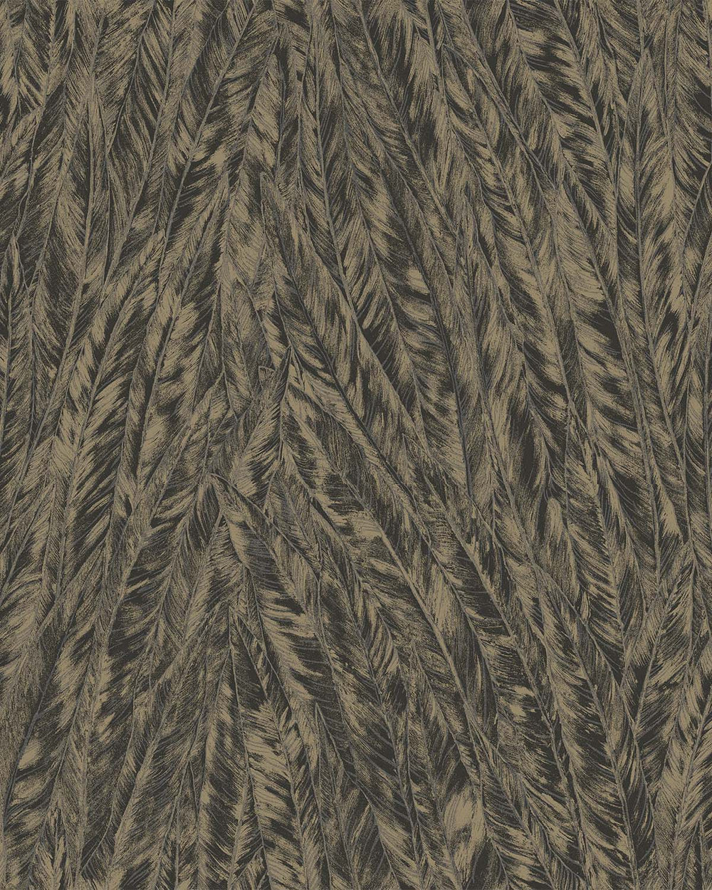 Charcoal Structured Plume Wallpaper R10695