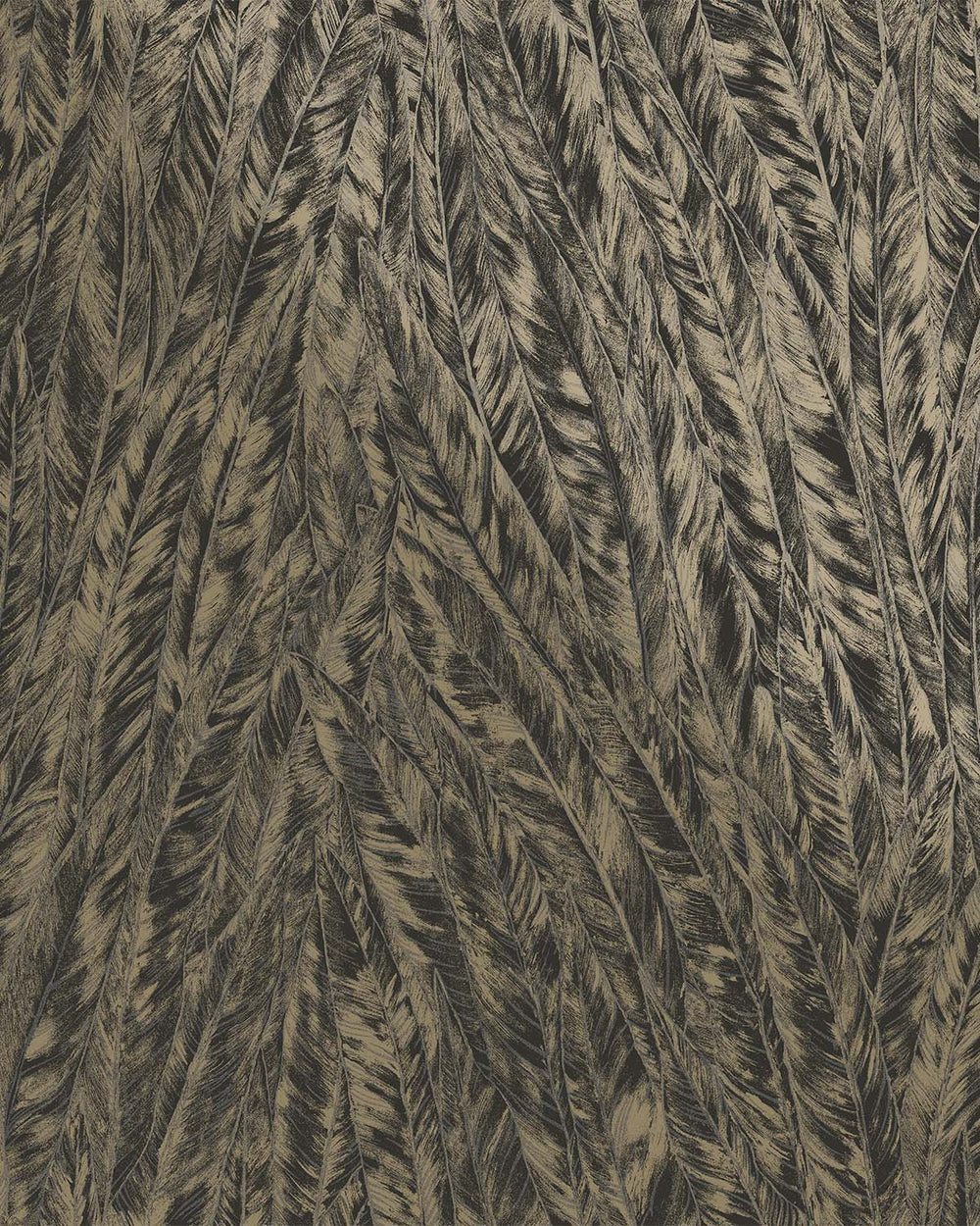 Charcoal Structured Plume Wallpaper R10695