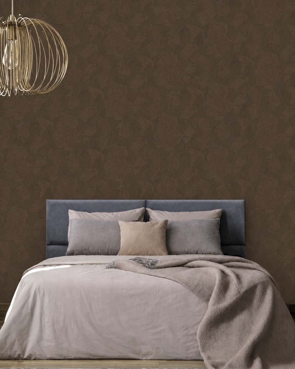 Umber Allover Orchid Petals Wallpaper R10698