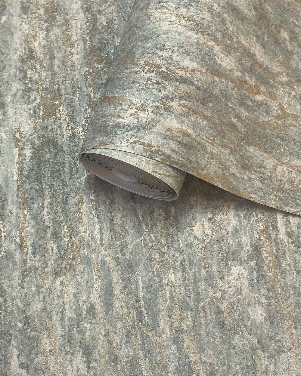 Blue Grey Faux Plaster-Marble Wallpaper R10700