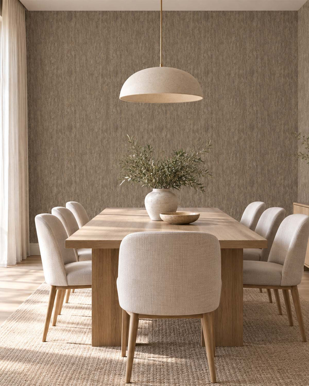 Umber Faux Plaster-Marble Wallpaper R10702