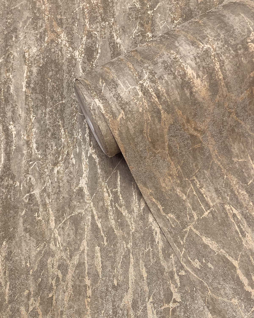 Umber Faux Plaster-Marble Wallpaper R10702