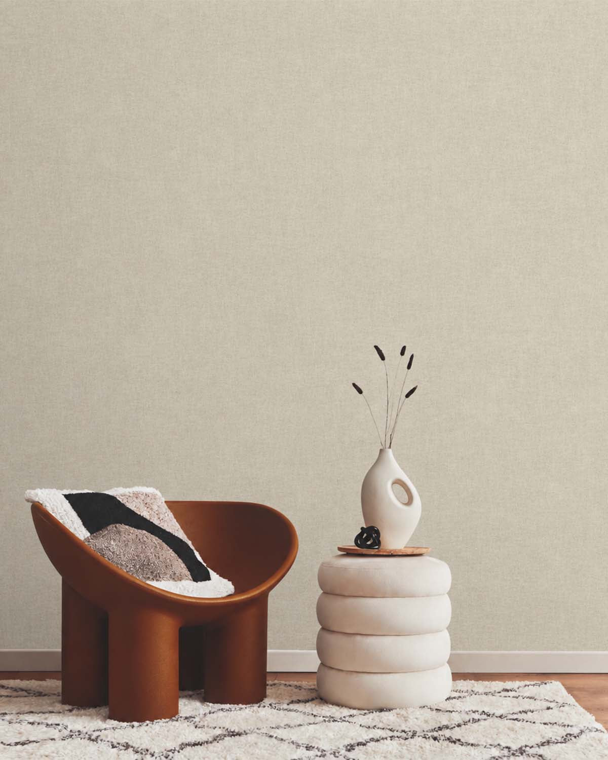 Prairie Sage Faux Organic Cross-Hatch Wallpaper R10707