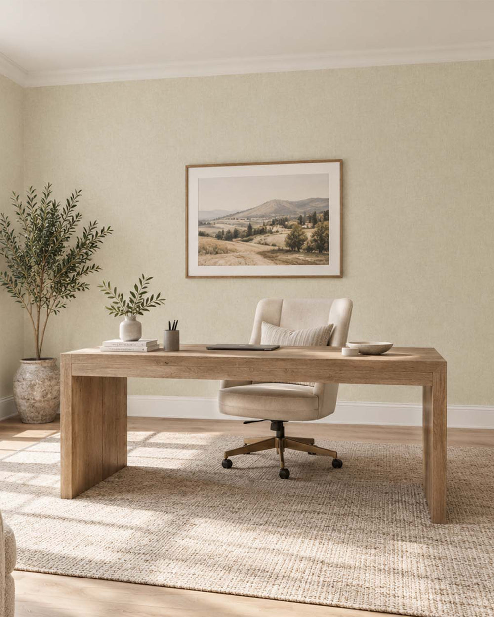 Prairie Sage Faux Organic Cross-Hatch Wallpaper R10707