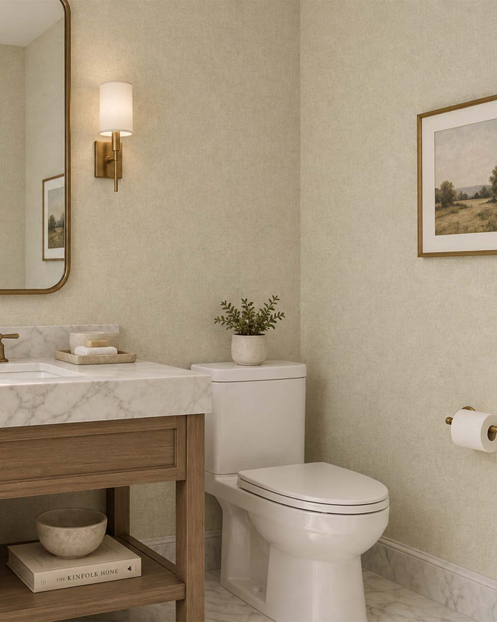 Prairie Sage Faux Organic Cross-Hatch Wallpaper R10707