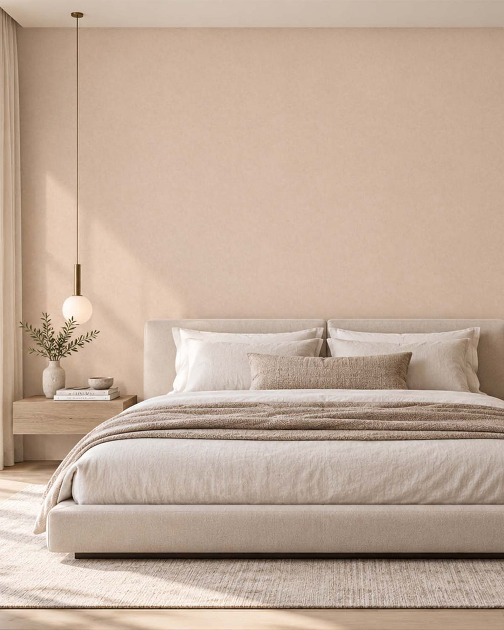 Gypsum Rose Faux Organic Cross-Hatch Wallpaper R10710