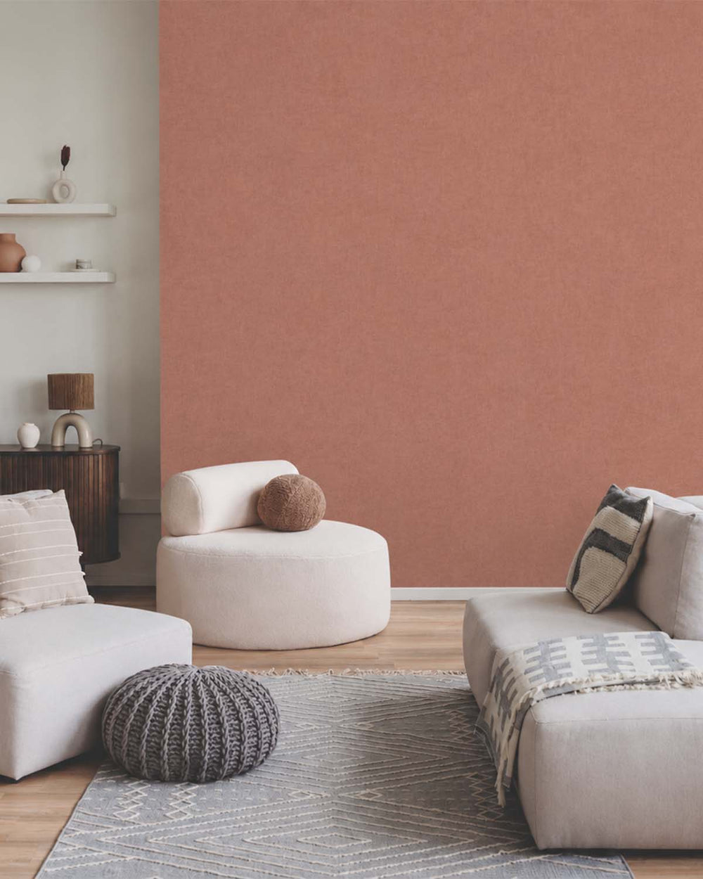 Amaretto Faux Organic Cross-Hatch Wallpaper R10711