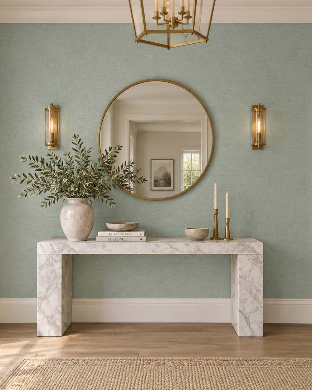 Aqua Foam Faux Organic Cross-Hatch Wallpaper R10712