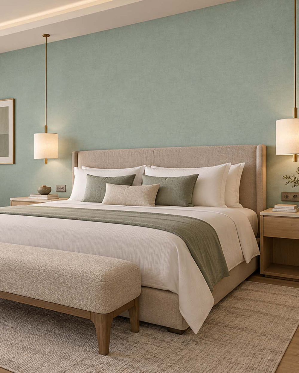 Aqua Foam Faux Organic Cross-Hatch Wallpaper R10712
