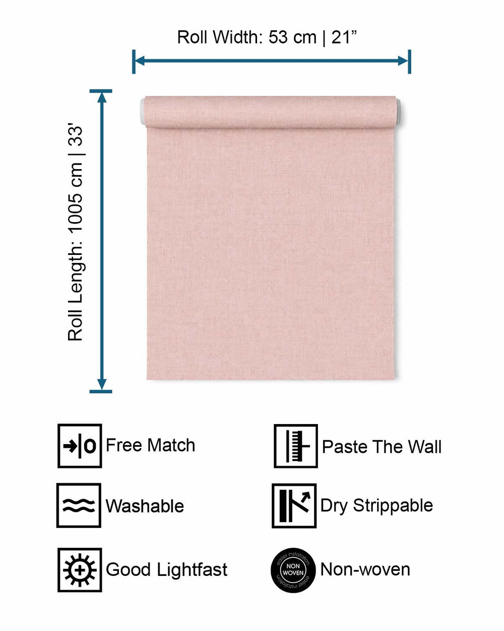 Rose Petal Faux Organic Cross-Hatch Wallpaper R10715