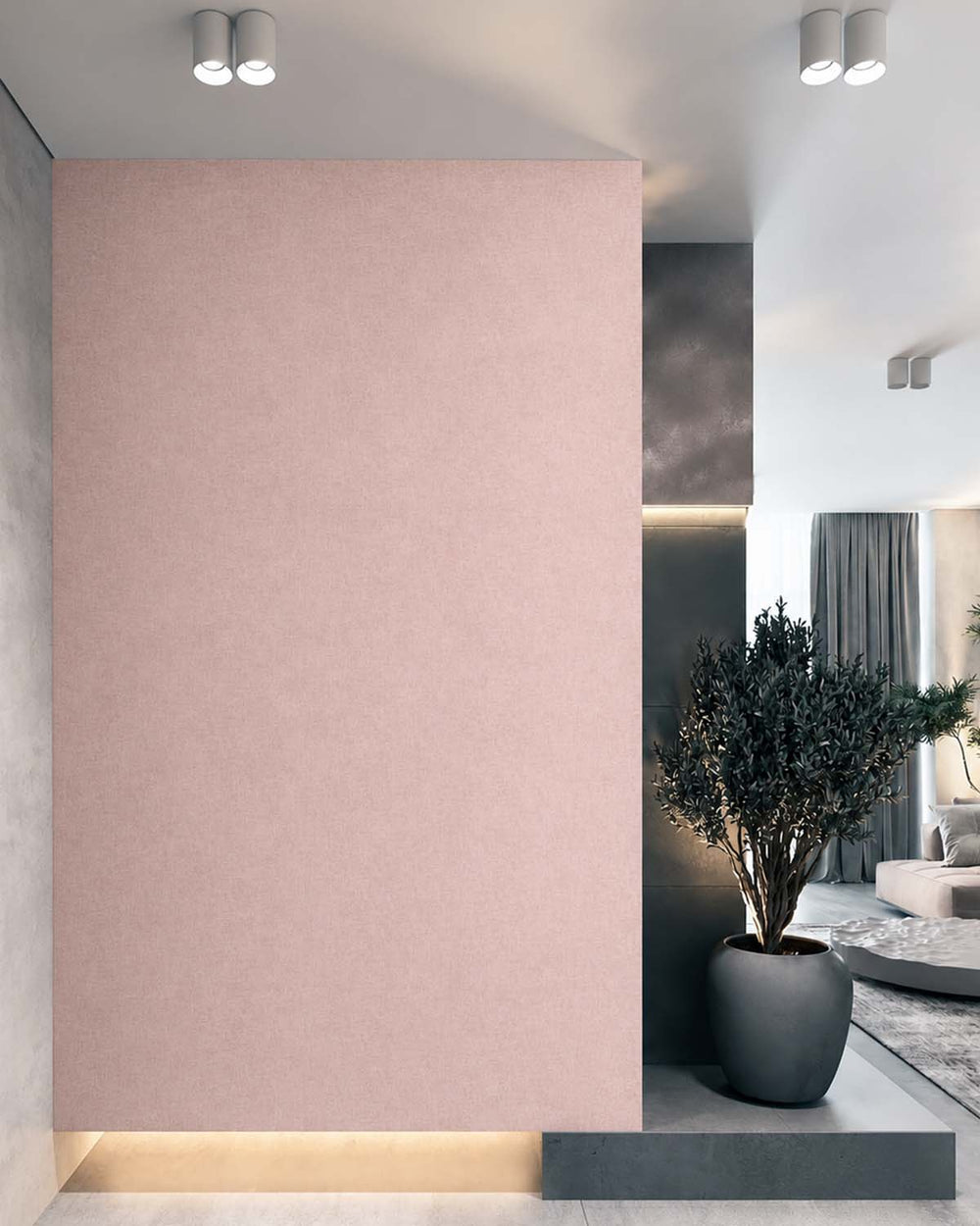Rose Petal Faux Organic Cross-Hatch Wallpaper R10715