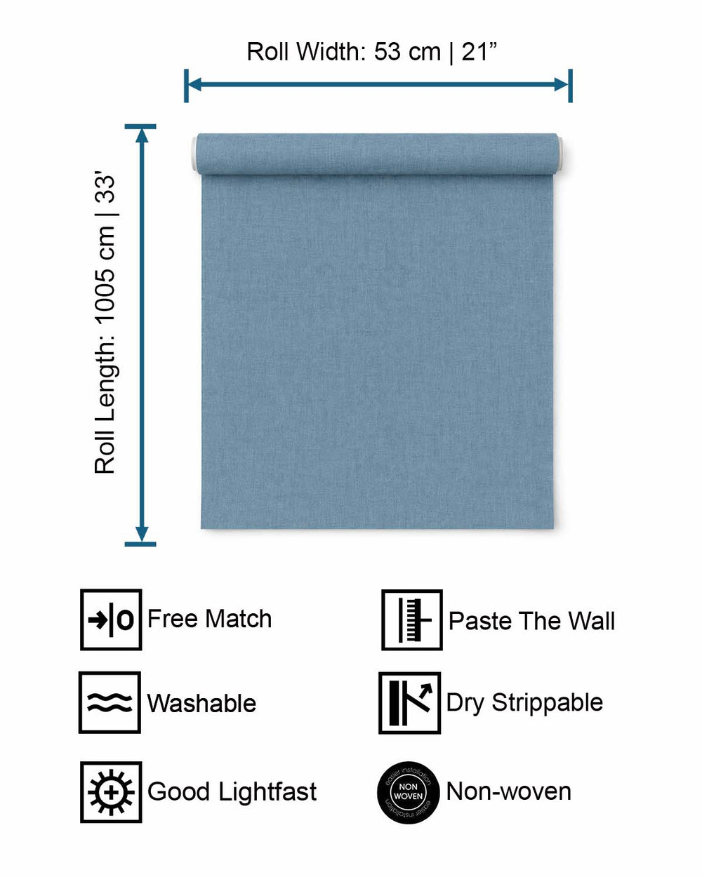 Blue Grey Faux Organic Cross-Hatch Wallpaper R10716