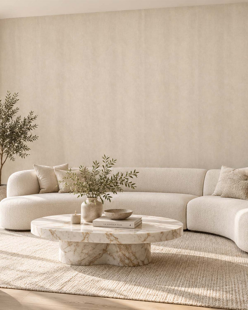 Wheat Sheaf Modern Faux Linen Wallpaper R10717