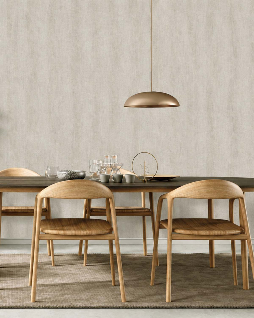Grey By Me Modern Faux Linen Wallpaper R10718