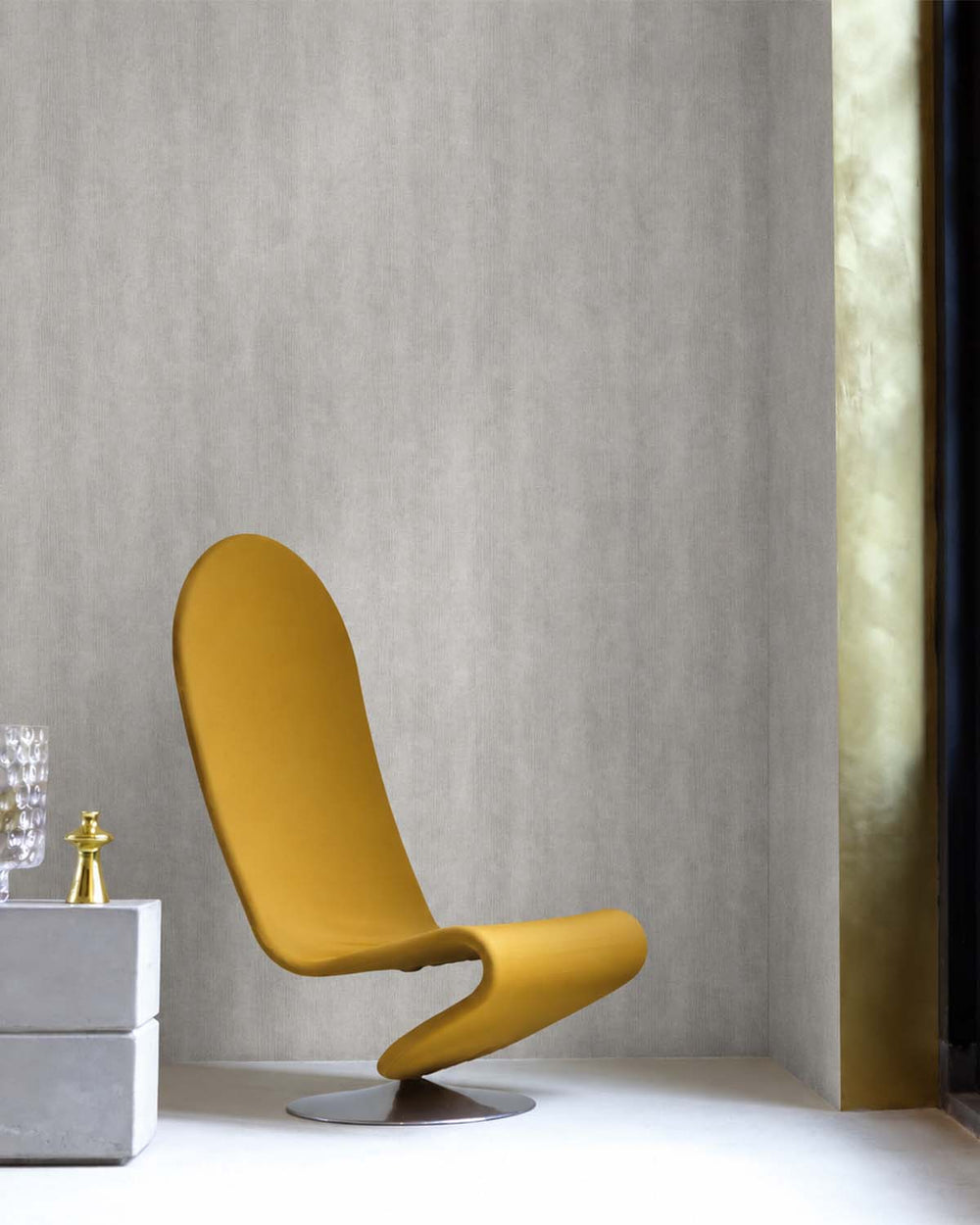 Cold Grey Modern Faux Linen Wallpaper R10720