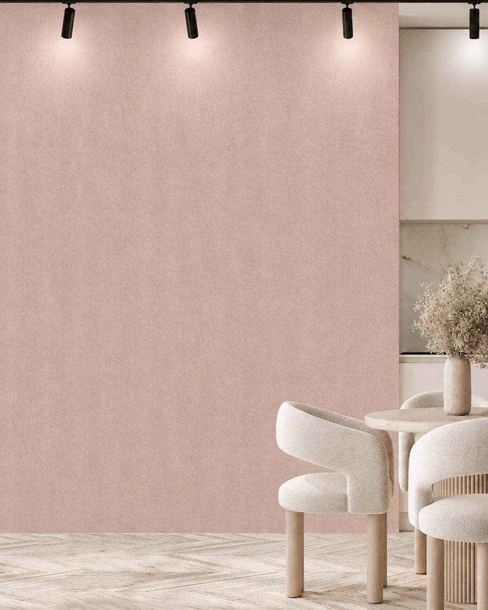 Rose Dust Modern Faux Linen Wallpaper R10721