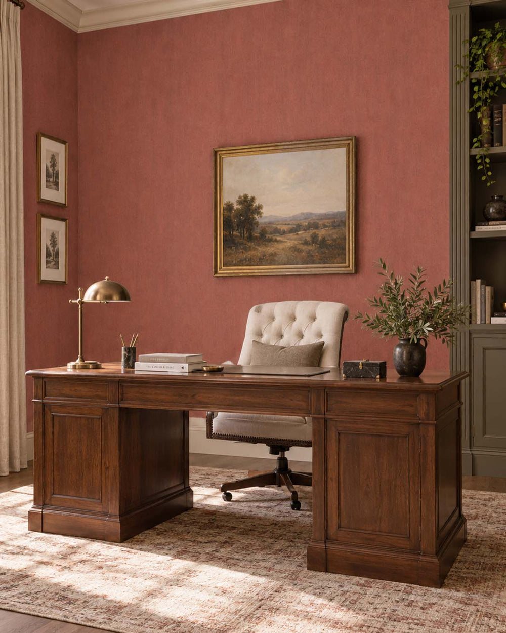 Cedar Wood Modern Faux Linen Wallpaper R10722