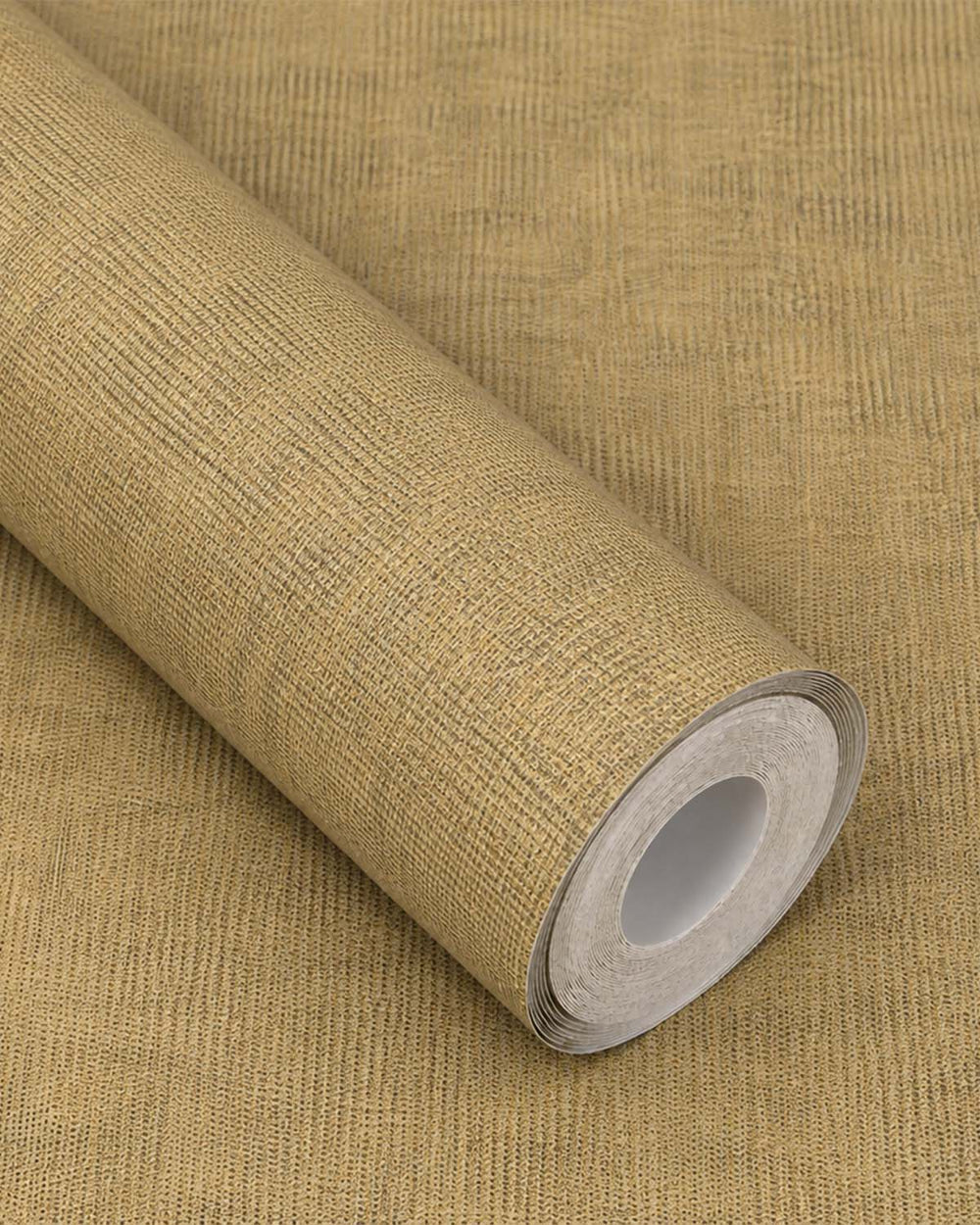Alluring Umber Modern Faux Linen Wallpaper R10723